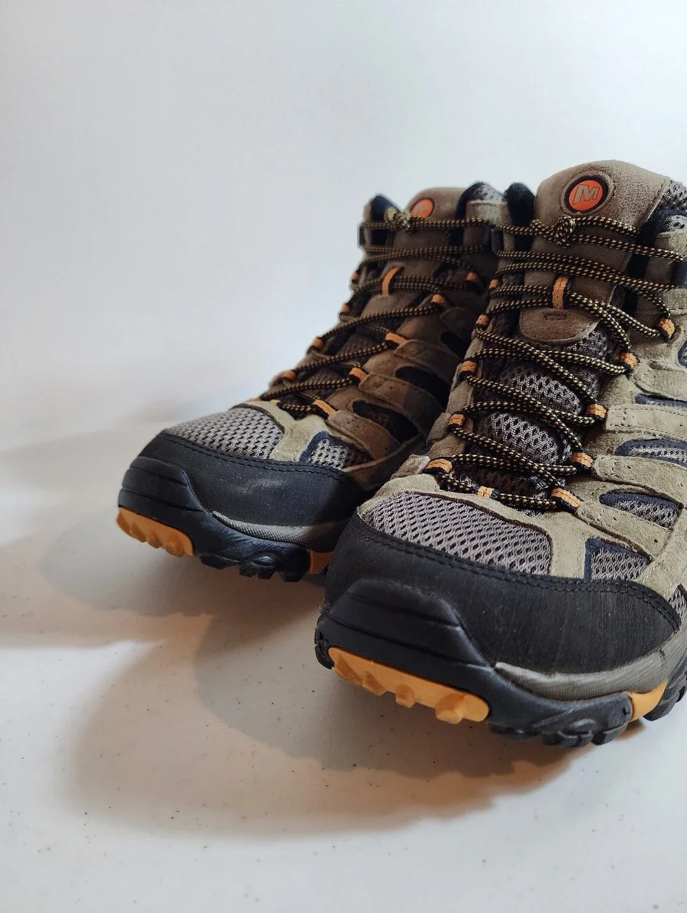 Merrell Mid Moab 2 J06045 Mid Ventilator Brown Suede Hiking Boots Men's US 12